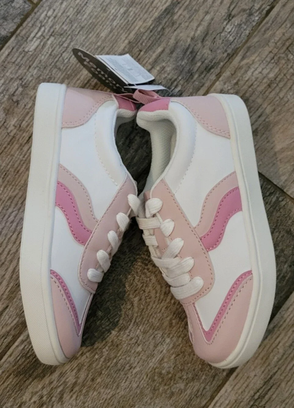 GAP Kids Trainer Sneaker Shoes Pink Colorblock Memory Foam Lace Up Barbiecore